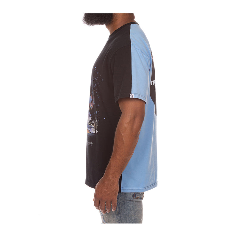 Billionaire Boys Club Mens Beyond Knit Oversized Crew Neck T-Shirt 4309-400 Little Boy Blue
