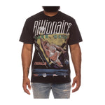 Billionaire Boys Club Mens Sighting Knit Oversized Crew Neck T-Shirt 4312-001 Black