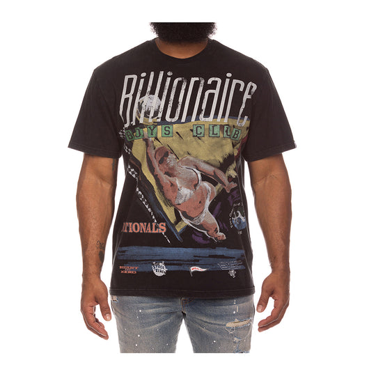 Billionaire Boys Club Mens Sighting Knit Oversized Crew Neck T-Shirt 4312-001 Black