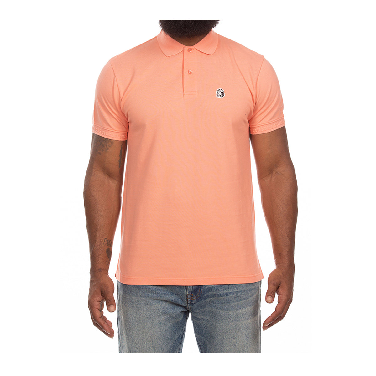 Billionaire Boys Club Mens Landing Polo Shirt 861-0303-650 Peach Amber