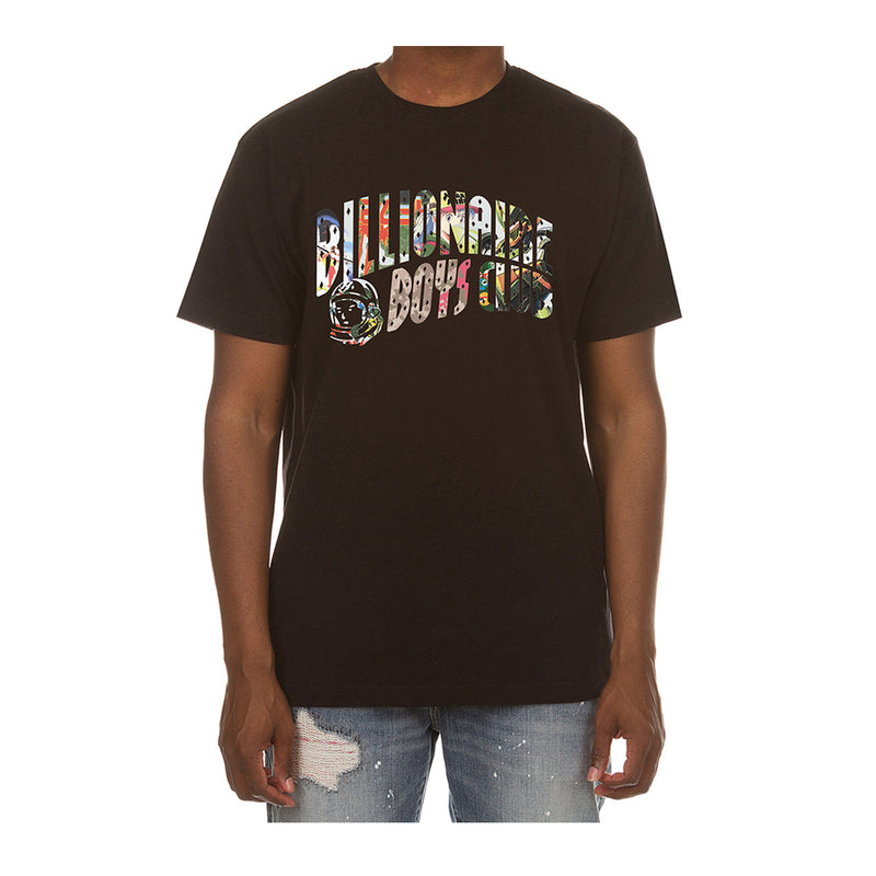 Billionaire Boys Club Mens Curve Collage Crew Neck T-Shirt 861-2204-001 Black