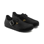 Birkenstock Unisex London Oiled Leather Sandals 0166541 Black, Regular Width