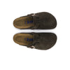 Birkenstock Unisex Boston Soft Footbed Suede Leather Clogs 066046 Mocha, Regular Width