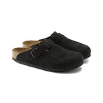 Birkenstock Unisex Boston Soft Footbed Leather Clogs 0660471 Black, Regular Width