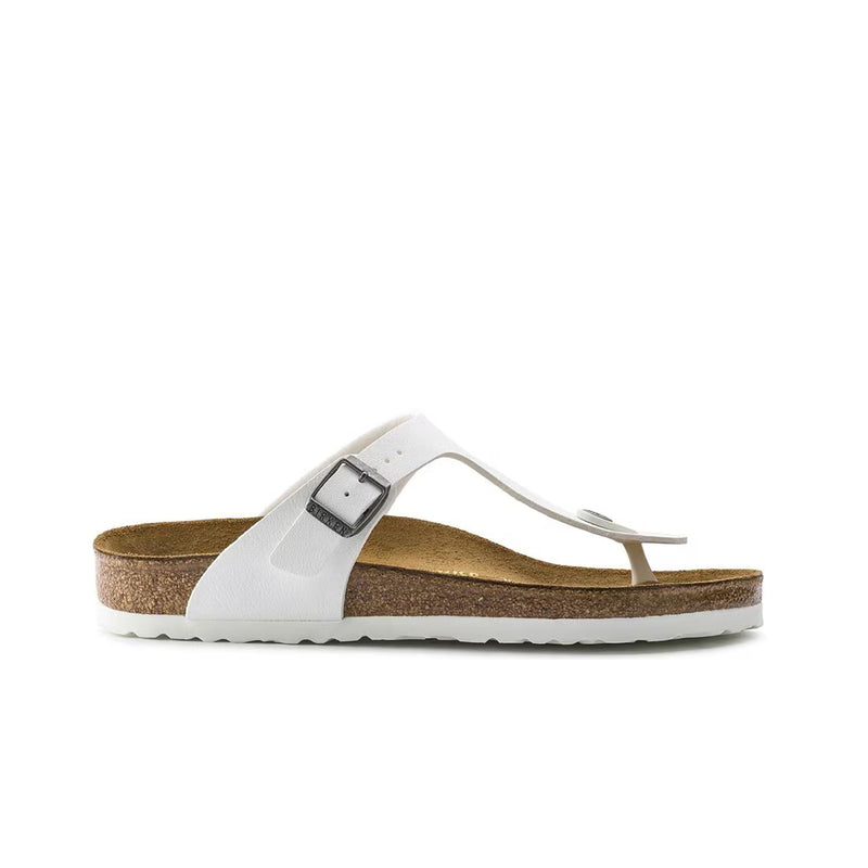 Birkenstock Unisex Gizeh Birko-Flor 0745531 White, Regular Width