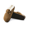 Birkenstock Unisex Boston Shearling Suede leather Sandals 1001140 Mink, Narrow Width