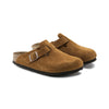 Birkenstock Unisex Boston Soft Footbed Suede Leather Sandals 1009542 Mink, Narrow Width