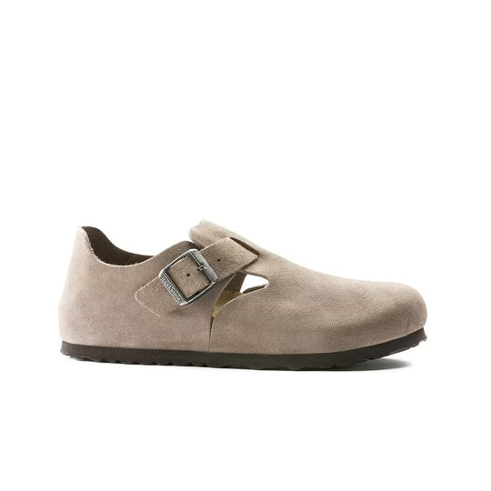 Birkenstock Unisex London Suede 1010503 Taupe, Regular Width