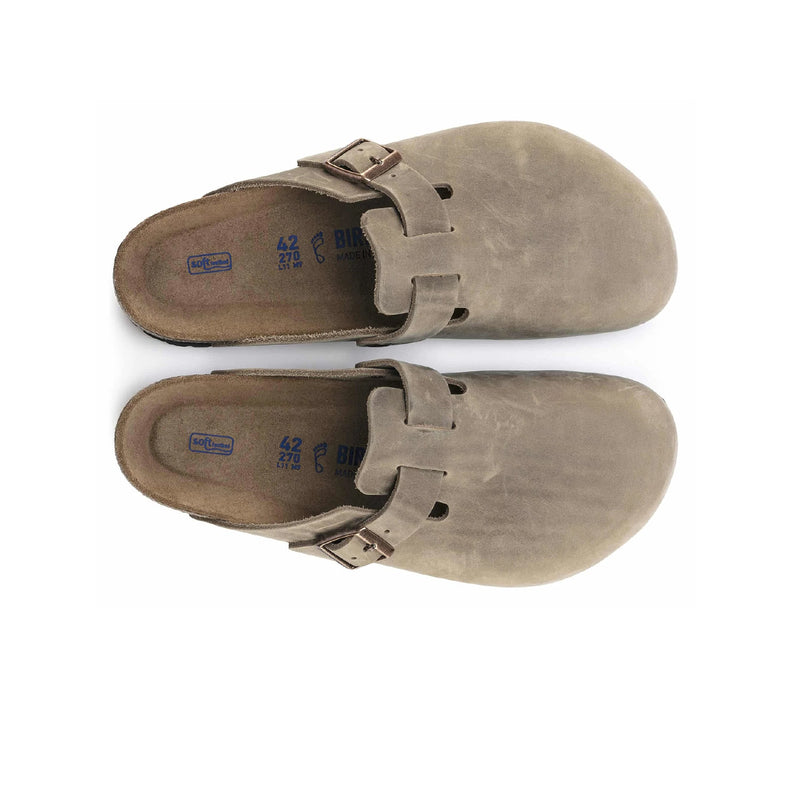 Birkenstock Unisex Boston Soft Footbed Oiled Leather Clogs 1018147 Tobacco Brown, Regular Width