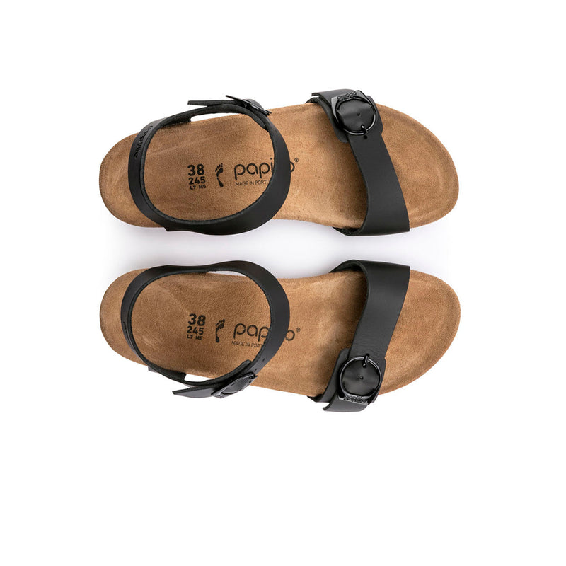 Birkenstock Unisex Soley Leather Sandals 1018522 Black, Regular Width