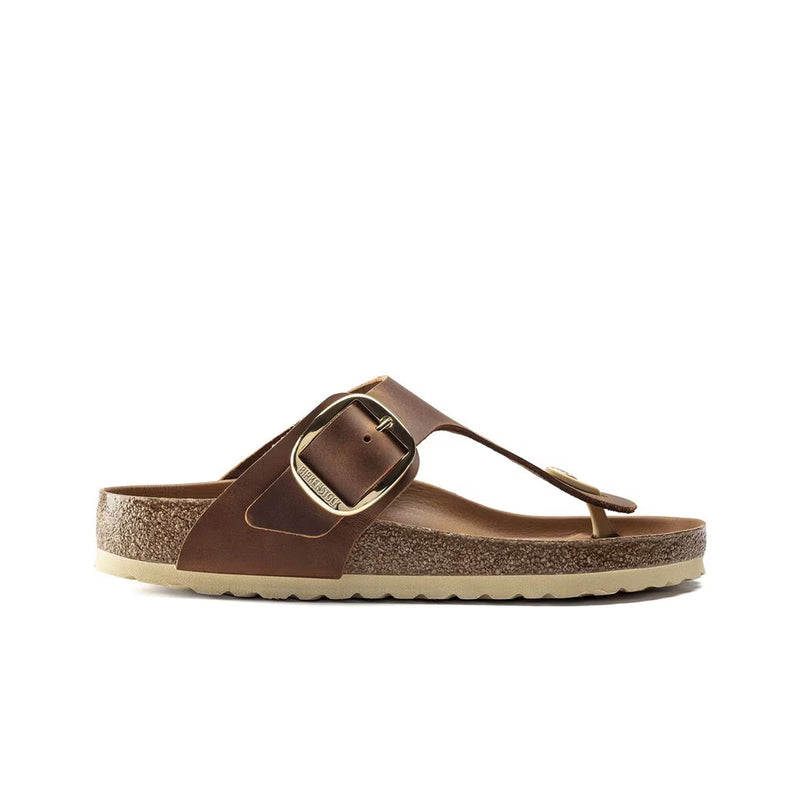 Birkenstock Unisex Gizeh Big Buckle NL 1018745 Cognac, Regular Width