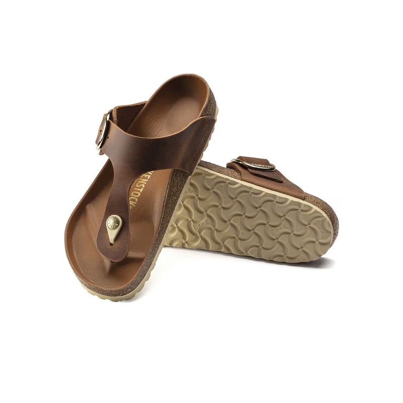 Birkenstock Unisex Gizeh Big Buckle NL 1018745 Cognac, Regular Width