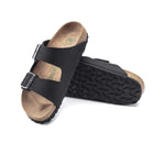 Birkenstock Unisex Arizona Vegan Sandals 1019115 Black, Narrow Width