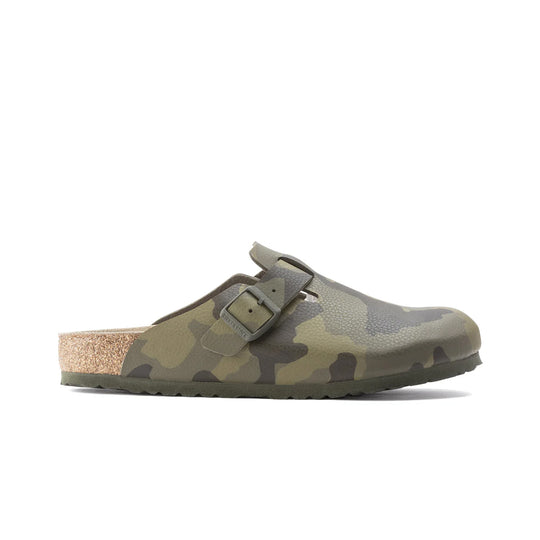 Birkenstock Unisex Boston Birko-Flor Desert Clogs 10232111 Green Camo, Regular Width