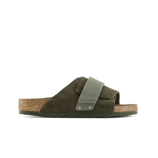 Birkenstock Unisex Kyoto Suede Leather Sandals 1023830 Thyme, Narrow Width