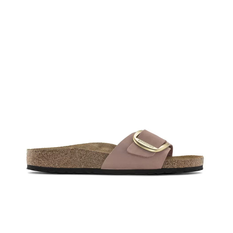 Birkenstock Unisex Madrid Big Buckle Nubuck 1024039 Old Rose, Narrow Width