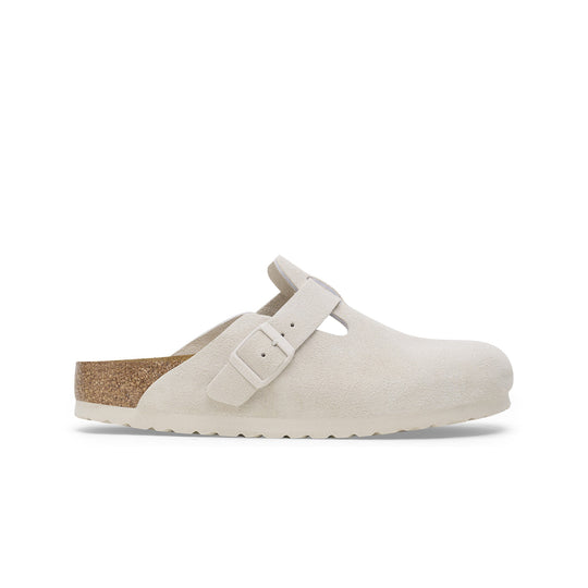 Birkenstock Unisex Boston Clogs 10247311 Antique White, Regular Width