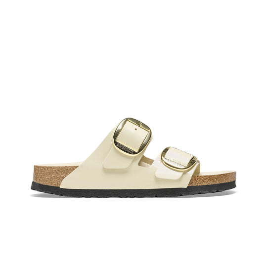 Birkenstock Unisex Arizona Big Buckle Sandals 1026128 High Shine Ecru, Narrow Width