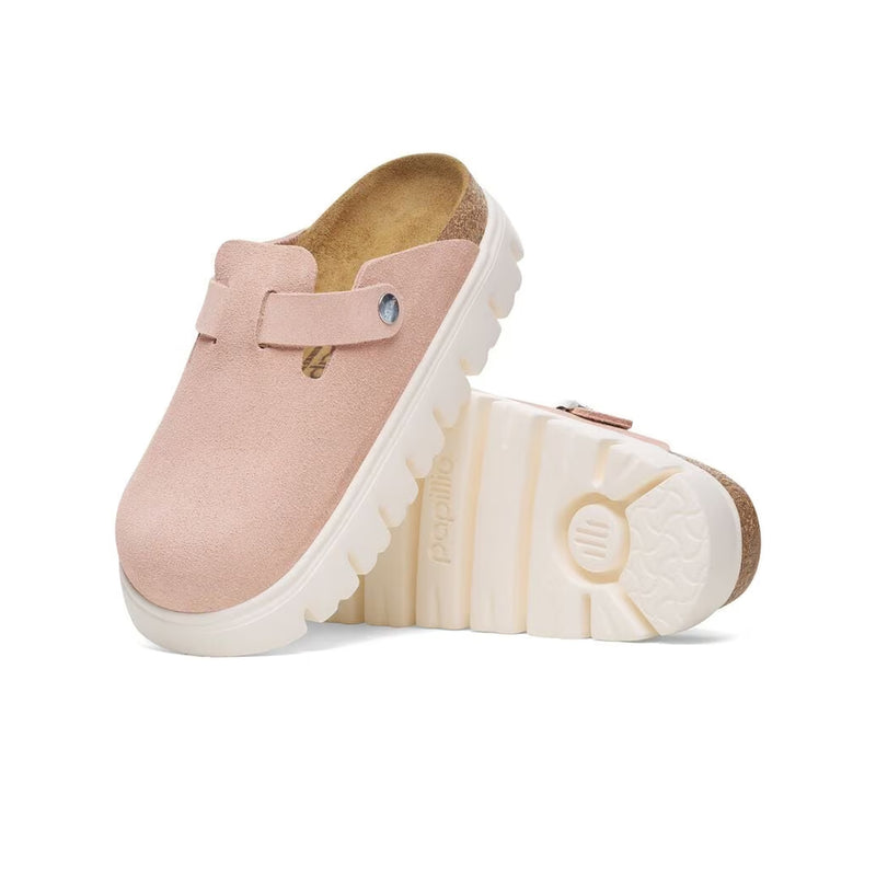 Birkenstock Unisex Boston Chunky Suede 1029125 Light Rose, Narrow Width