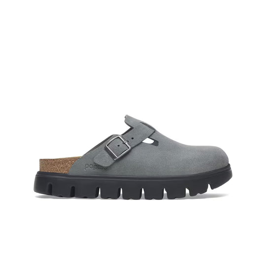 Birkenstock Unisex Boston Chunky Sandals 10291423 Basalt Gray/ Black ,Narrow Width