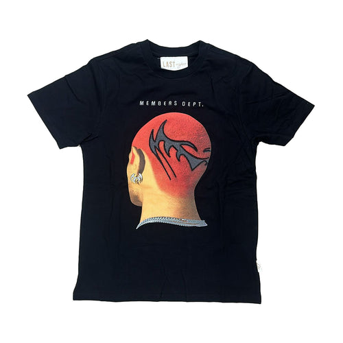 BKYS Mens Members Dept Oversized Crew Neck T-Shirt T108 Black