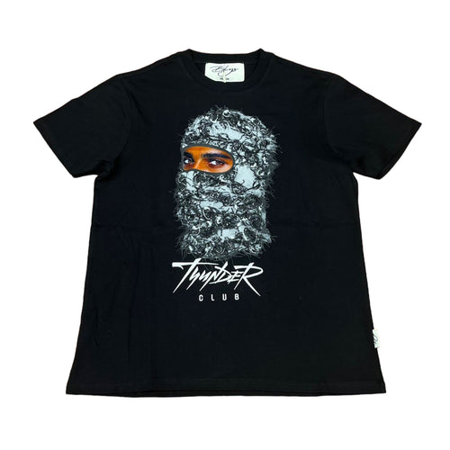 BKYS Mens Thunder Mask Crew Neck T-Shirt T1097 Black