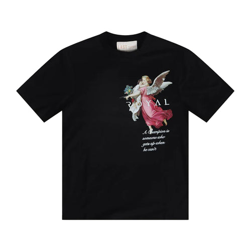 BKYS Mens Royal Oversized Crew Neck T-Shirt T114 Black