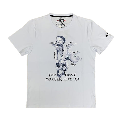 BKYS Mens You Matter. Don’t Give Up Crew Neck T-Shirt T117 White
