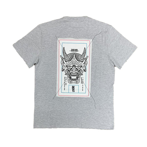 BKYS Mens Demon Crew Neck T-Shirt T133 H.Grey