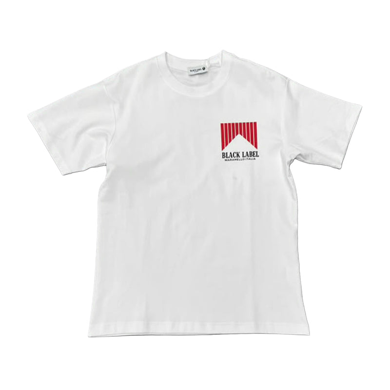Black Label Mens Race Crew Neck T-Shirt 50 White