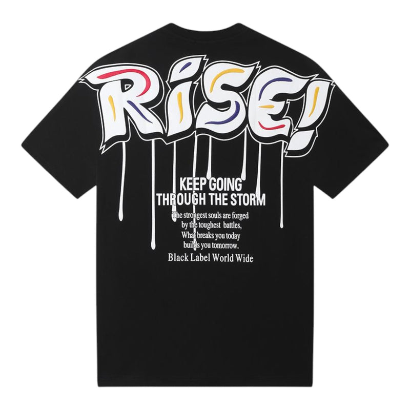 Black Label Mens Rise Crew Neck T-Shirt 521 Black