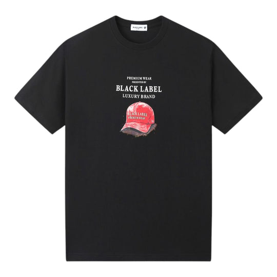 Black Label Mens Premium Wear Crew Neck T-Shirt 523 Black