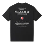 Black Label Mens Premium Wear Crew Neck T-Shirt 523 Black
