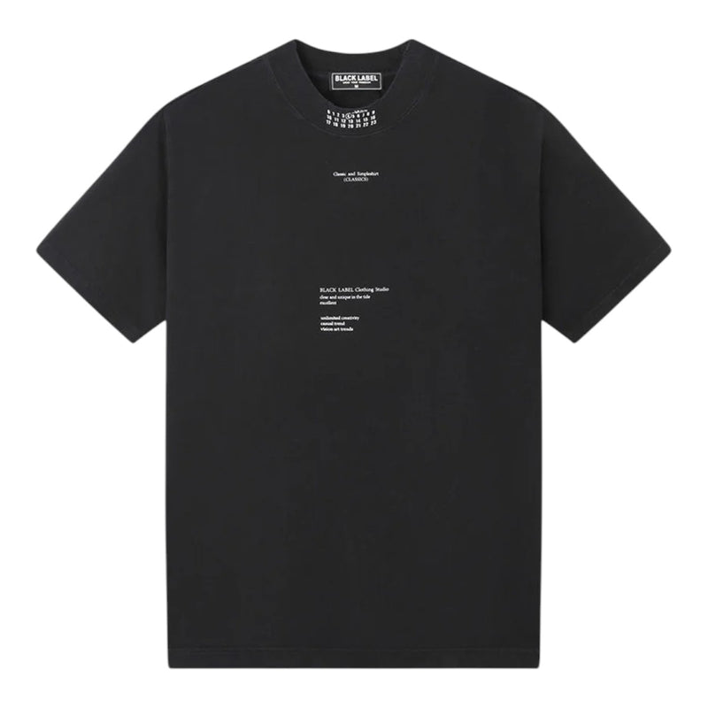 Black Label Mens Classic Crew Neck T-Shirt BL-2002 Black