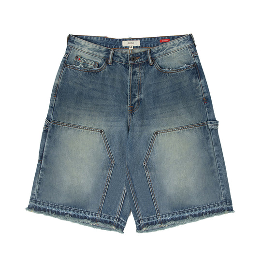 BLDG4 Mens Carpenter Jean Shorts C51-0125 Boulder Wash