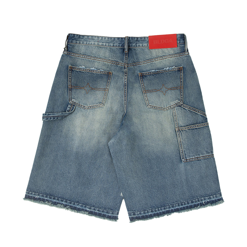 BLDG4 Mens Carpenter Jean Shorts C51-0125 Boulder Wash