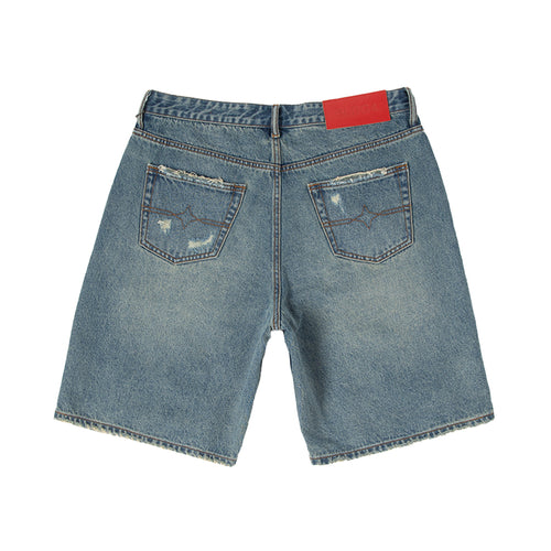 BLDG4 Mens Pin Boy Jean Shorts C51-1102 Buster Wash