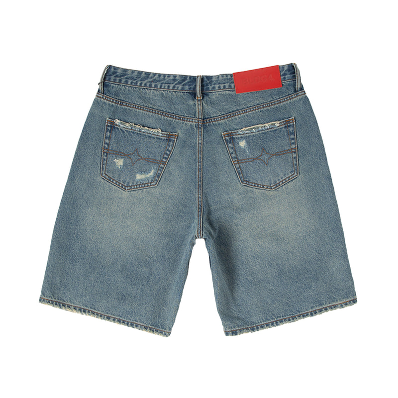 BLDG4 Mens Pin Boy Jean Shorts C51-1102 Buster Wash