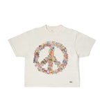 BLDG4 Mens Peace Knit Crew Neck T-Shirt C51-1302 Whisper White
