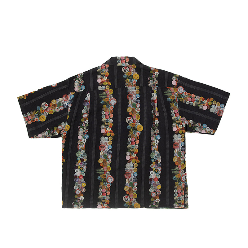 BLDG4 Mens I Love Woven Button Front Shirt C51-1604 Black