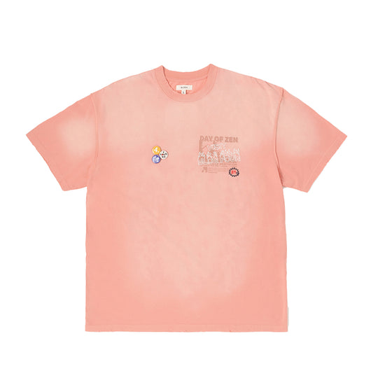 BLDG4 Mens Zen Knit Crew Neck T-Shirt C51-3302 Lobster Bisque