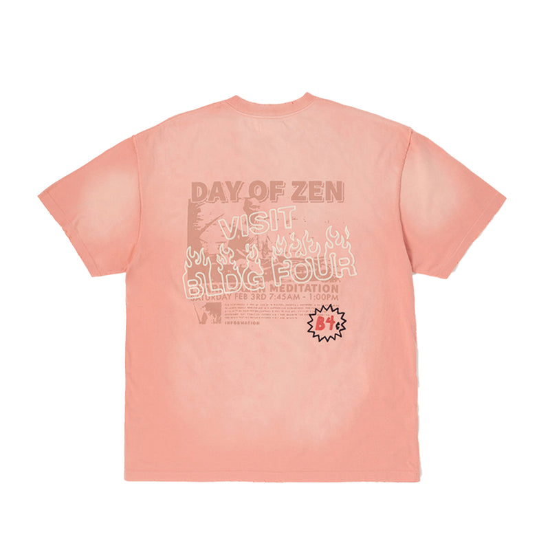 BLDG4 Mens Zen Knit Crew Neck T-Shirt C51-3302 Lobster Bisque