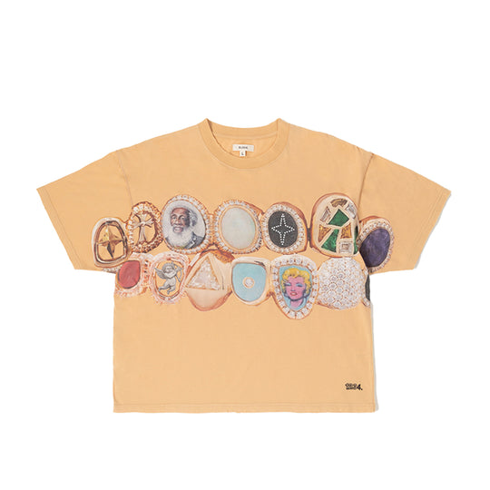 BLDG4 Mens Grills Knit Crew Neck T-Shirt C51-3304 Sand