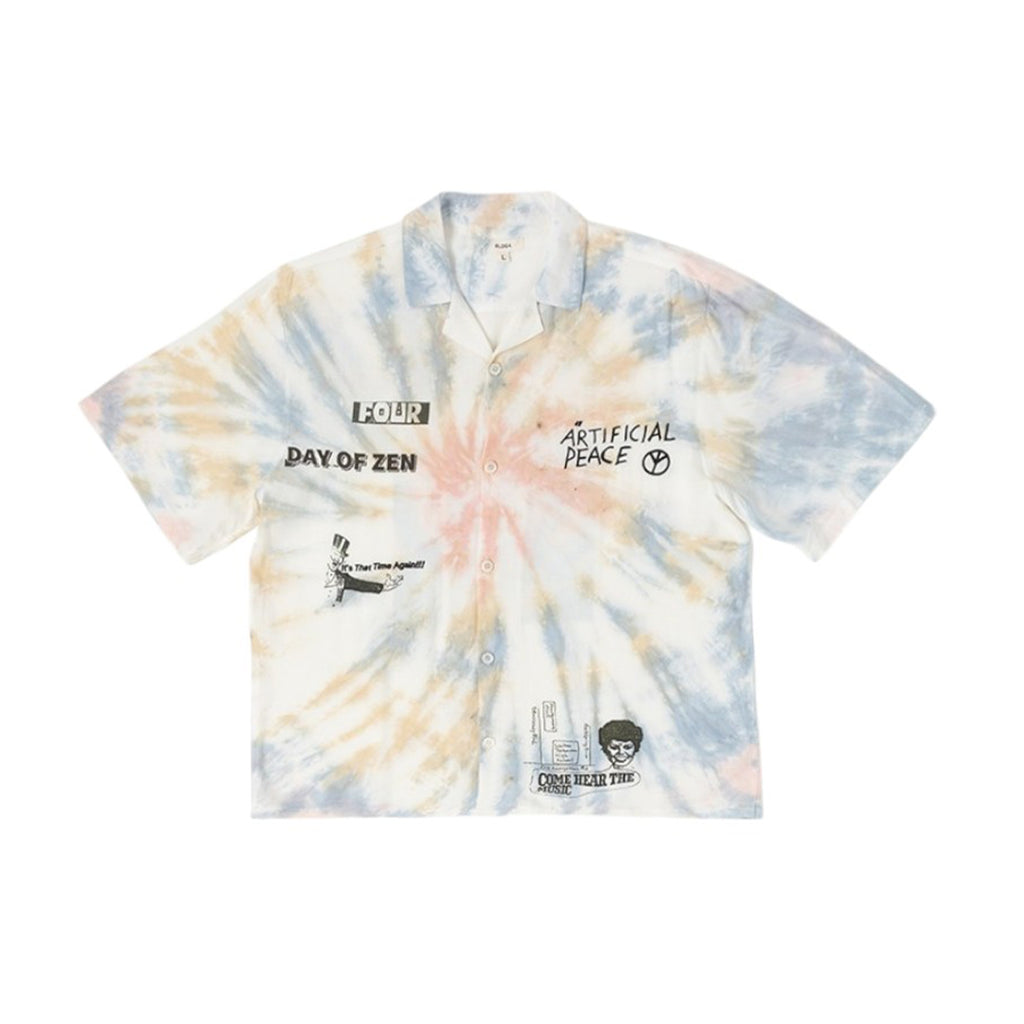 BLDG4 Mens Prayer Woven Button Front Shirt C51-3603 Whisper White