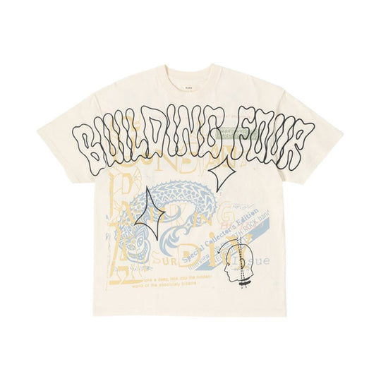 BLDG4 Mens Constant Knit Crew Neck T-Shirt C51-4310 Antique White