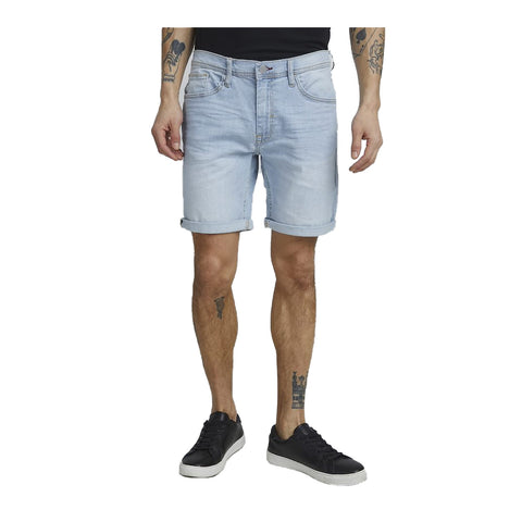 【U LAN】Blitz Cool Denim Bending Pants (Shorts ver.) Blend Mens Twister Shorts 20713326-200288 Denim Beach Blue