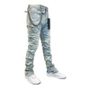 Premium Milano Mens Riviera Stacked Jeans PMJ21F25-119 Medium Blue