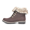 White Mountain Womens Paddington Boots C29640-952 Dk Brown/Distressed/Fab/Fur