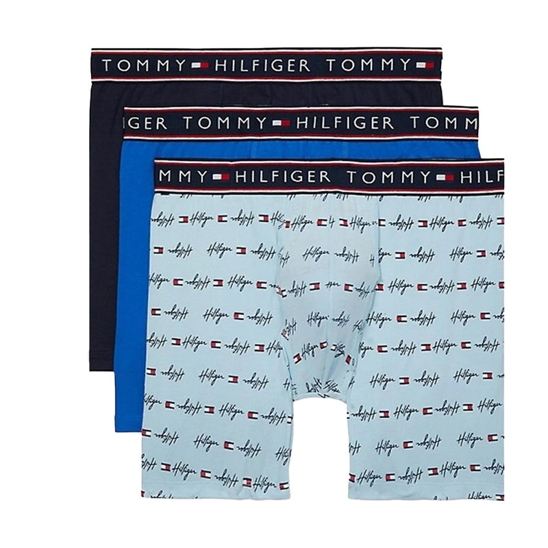 Tommy Hilfiger Mens Stretch Brief 3 Pack Boxers 09T3355-459 Soft Blue