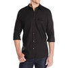 Calvin Klein Men's Twill Long Sleeve Woven Shirt, Pitch Black Heather